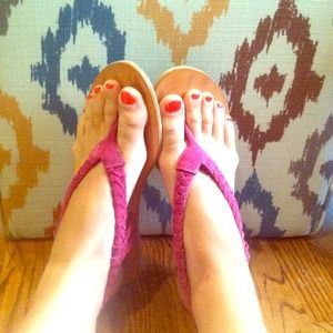 Dark pink sandals