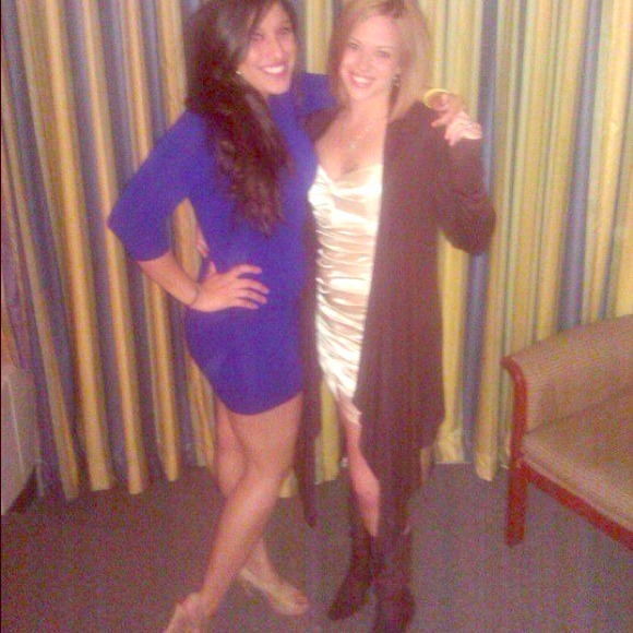 Royal blue skin tight dress