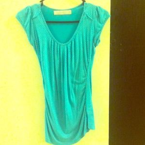 Zara blue polka dot top sz small