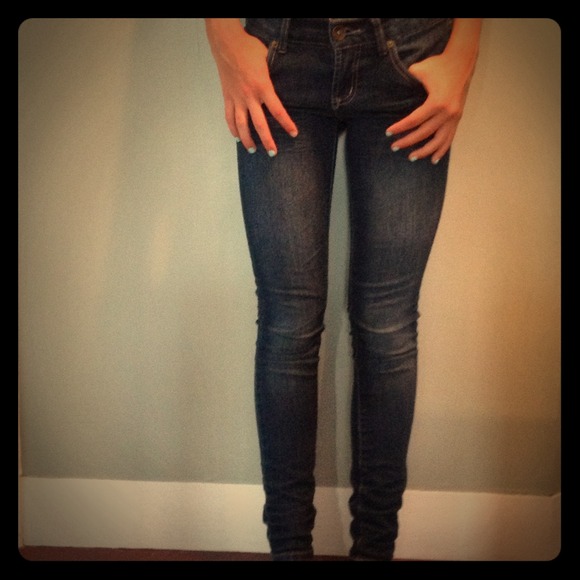 Paris blues Denim - Distressed blue skinny jeans