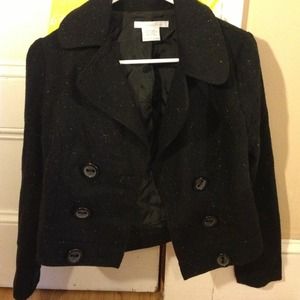 Black jacket with colored spots