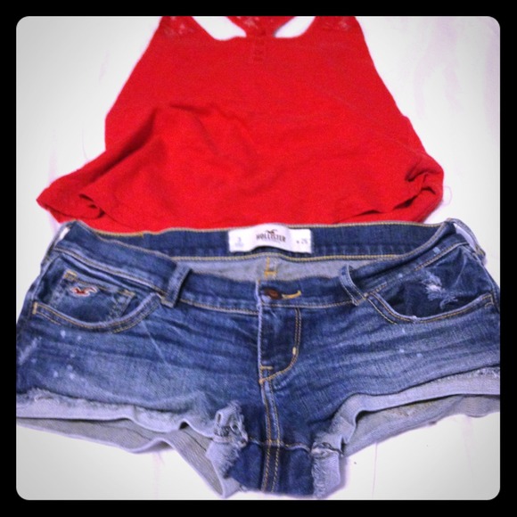 Hollister denim short shorts. - Picture 1 of 3