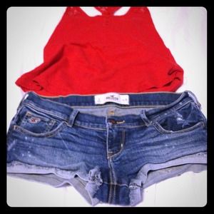 Hollister denim short shorts.
