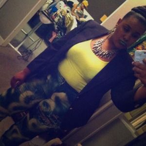 Navy blue blazer w/ gold buttons