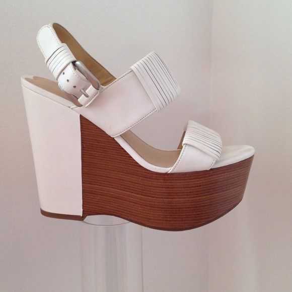 Via Spiga white leather platforms - Picture 1 of 4