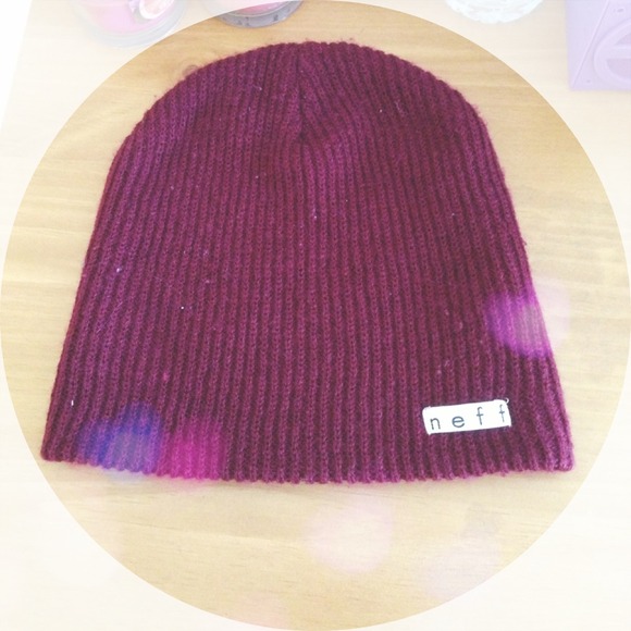 Burgundy Red Neff Beanie.