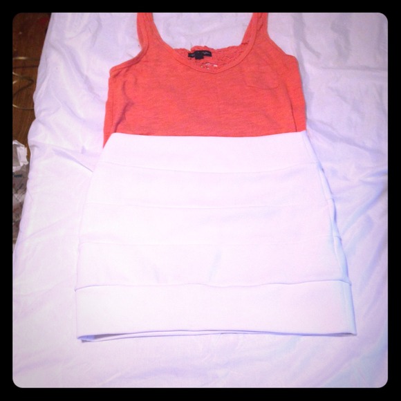 A white tube skirt. - Picture 1 of 4