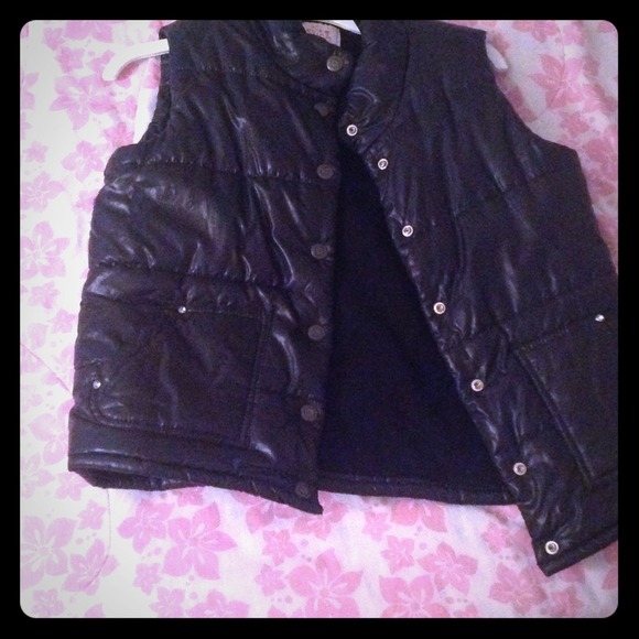 Warm cozy black vest