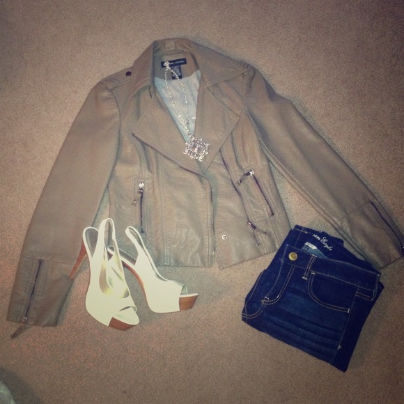 New York and company  Jackets & Blazers - New York & Company leather like jacket