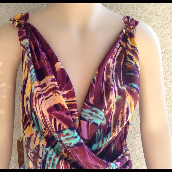 Catherine Malandrino Printed STRETCH SILK ROMPER - Picture 2 of 4