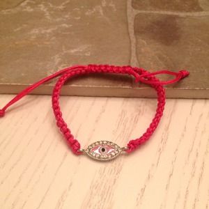 FASHION "Eye" PINK ADJUSTABLE BRACELET
