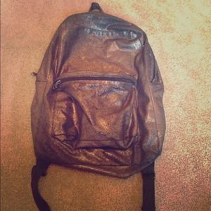 Black Metallic Backpack