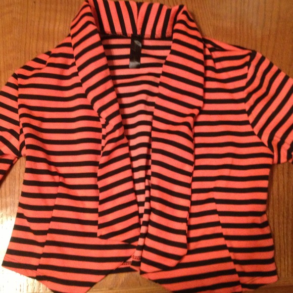 Orange and black striped jacket never worn