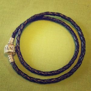 Authentic Pandora Double Black Leather Bracelet❤
