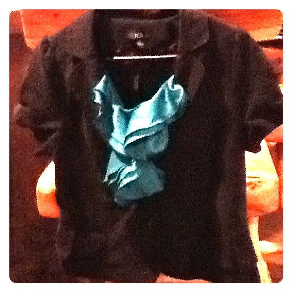 Green ruffle top