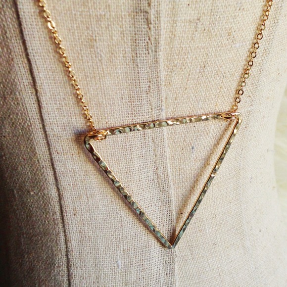 Jewelry - Triangle necklace + raise the bar necklace
