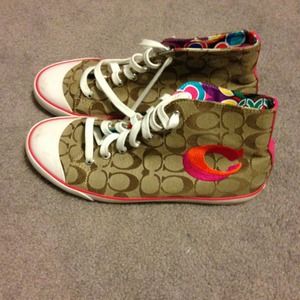 Size 10 authentic Coach Hightop sneakers!