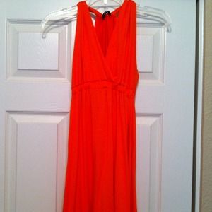 Long orange summer dress