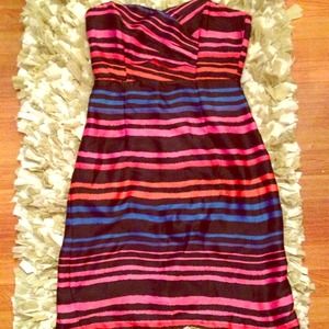 Colorful heart shaped strapless dress