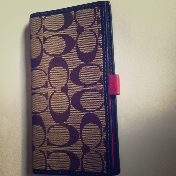 Coach checkbook holder