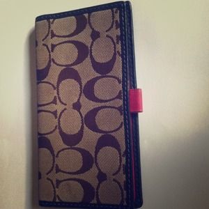 Coach checkbook holder