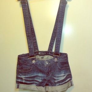 Papaya Suspender Shorts