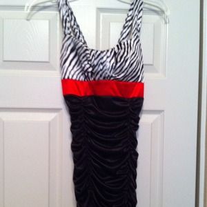 Zebra formal fitting dress