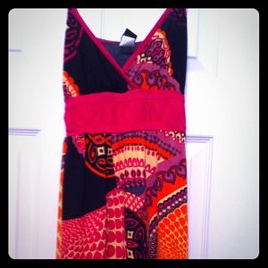 Tribal print swim coverup