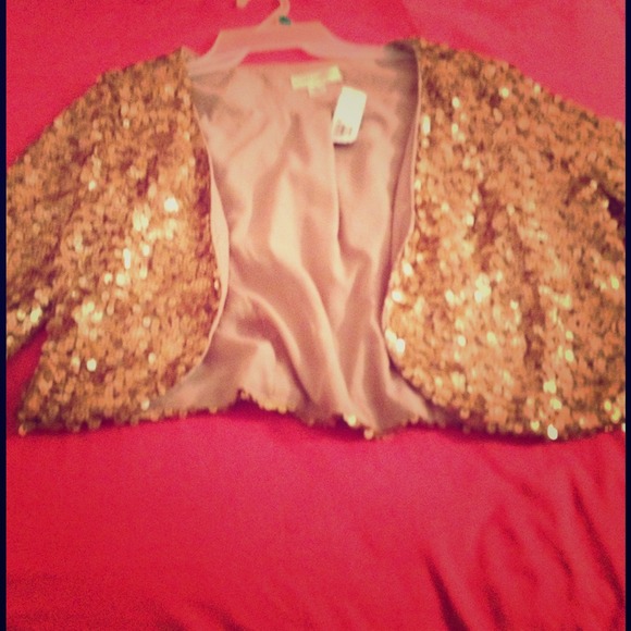 Forever 21 + Bronze Sequin 3/4 Blazer - Picture 1 of 2