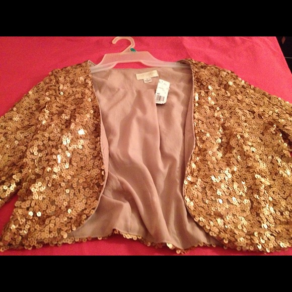 Forever 21 + Bronze Sequin 3/4 Blazer - Picture 2 of 2
