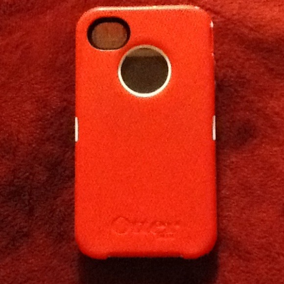 Red & White Otter Box cover for iPhone 4 or 4s
