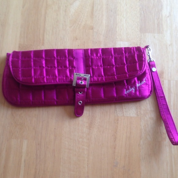 NWOT Fuchsia Satin Purse - Picture 2 of 4