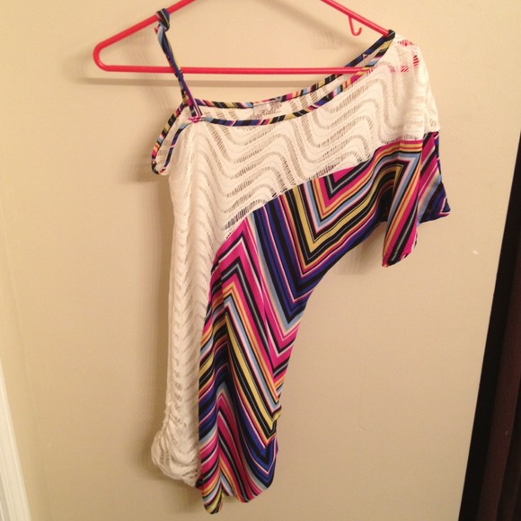 Chevron and Lace Dress