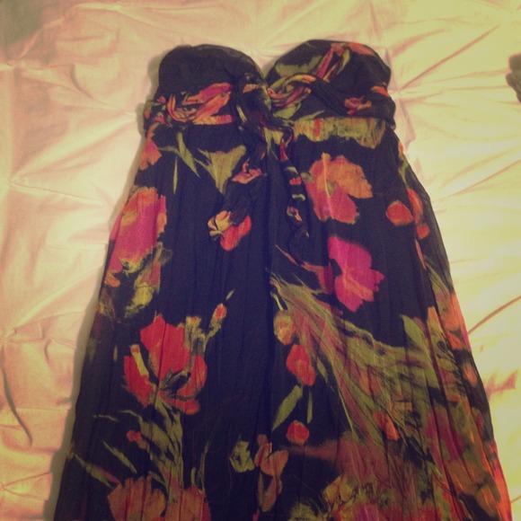 Floral strapless maxi from target