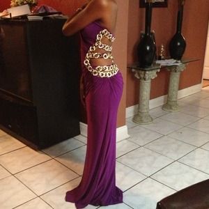 Purple & gold madame butterfly dress