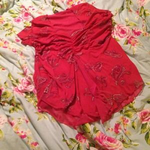 Red Paisley Top