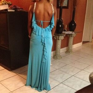 Baby blue & silver dress