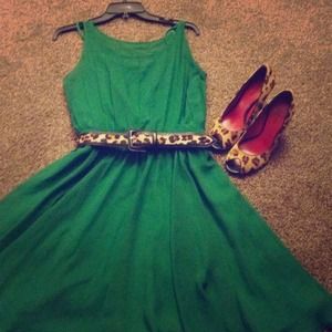 Emerald green dress