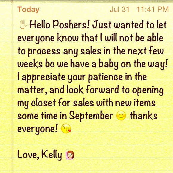 ❌Closet Closed For The Next Few Weeks❌