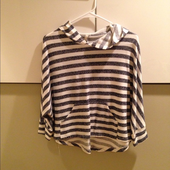 stripped hooded top - Picture 1 of 2