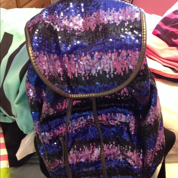 Ombré glitter backpack.