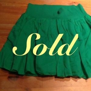 ❌SOLD❌Green Cotton skirt from H&M