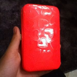 I phone4/4s cases.  Pink with hearts.    Mustache