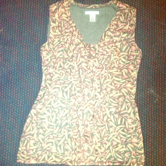 Nine West floral silk shirt