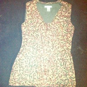 Nine West floral silk shirt