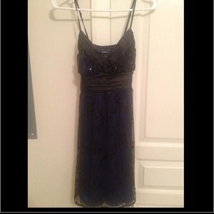 Dillard's Navy blue and black dress