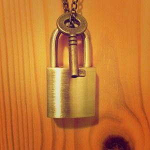 HOLD - Vintage lock & key necklace