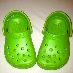 Baby green crocs