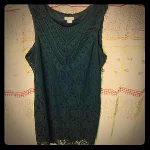 Black Lace a-line dress X"L with stretch