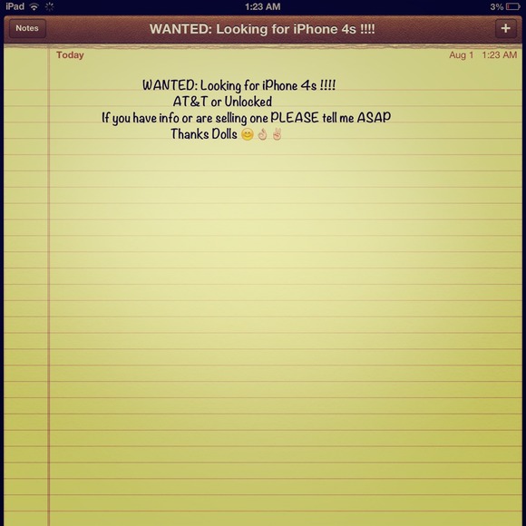 Wanted: iphone 4s pleaseeee !!!